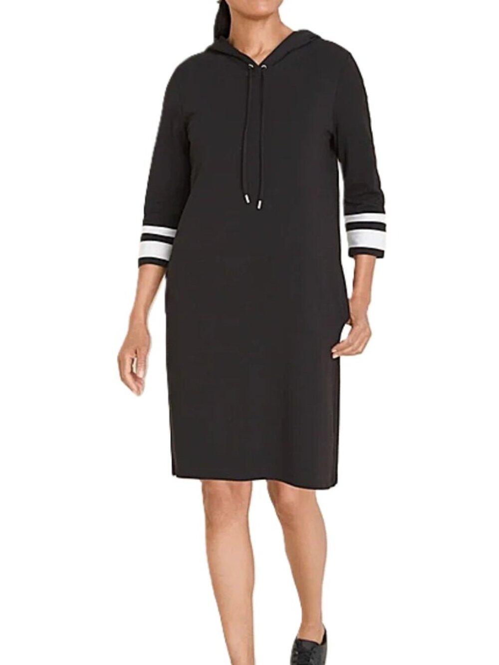 Chico's Zenergy Hooded Color Block dress size 2 NWT